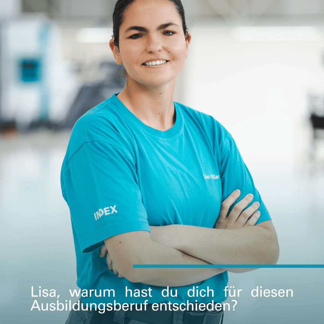 Azubi Lisa beschreibt warum sie sich für diesen Ausbildungsberuf entschieden hat.